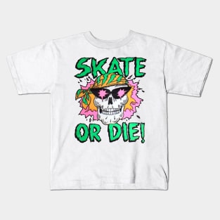 Skate or Die 90's Style Skateboarding Cali Division Kids T-Shirt